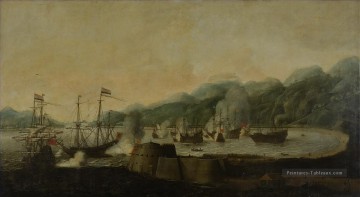 Bataille à Goa Batailles navales Peinture à l'huile